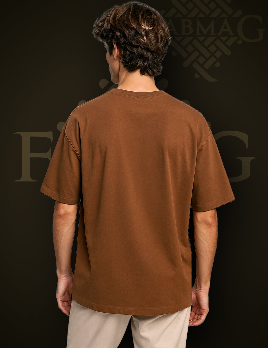 Brown Oversized Plain T-Shirt
