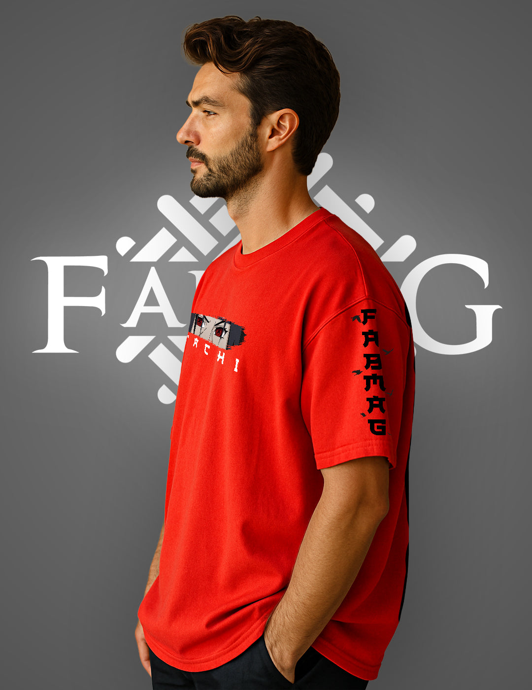 Crowborne ( uchiha themed ) oversized T-shirt