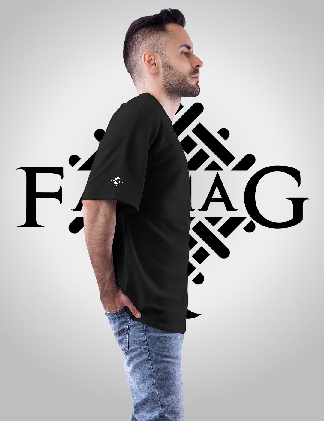 Black Oversized Plain T-Shirt