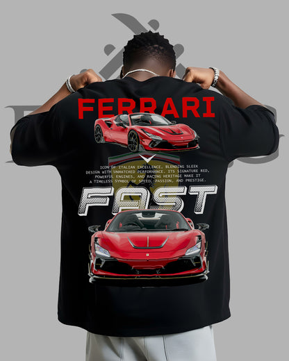 Ferrari Men Oversized Printed T-shirt